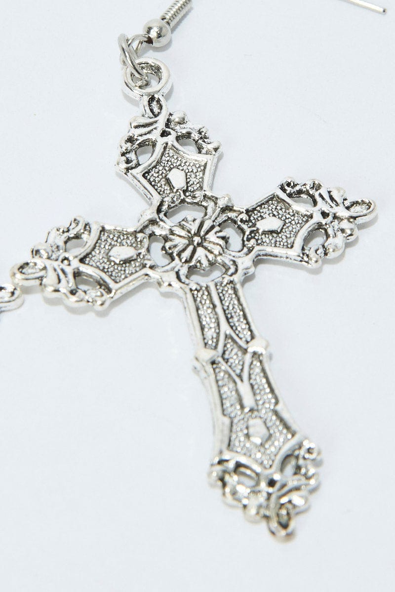 Silver Cross Earrings for Ally Fashion