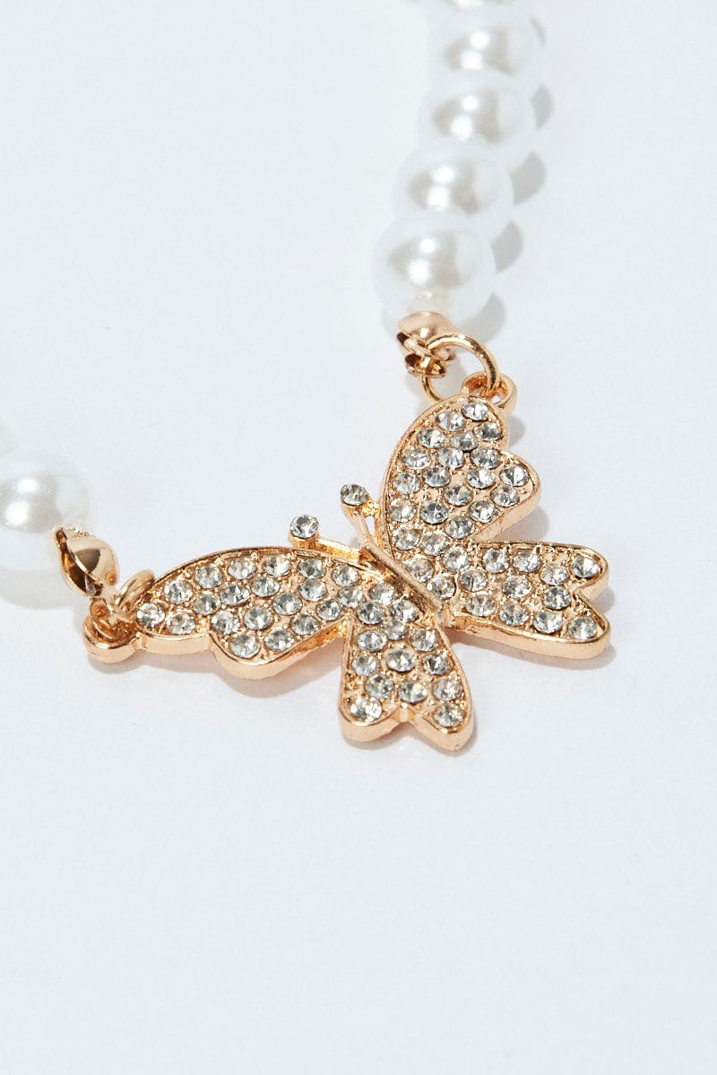 Gold Butterfly Pendent Choker Necklace for Ally Fashion