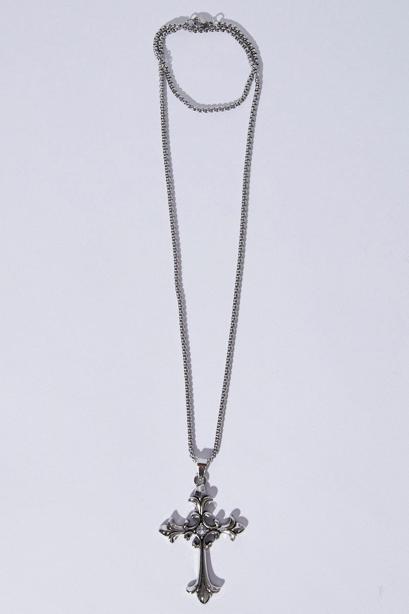 Silver Cross Necklace for Ally Fashion