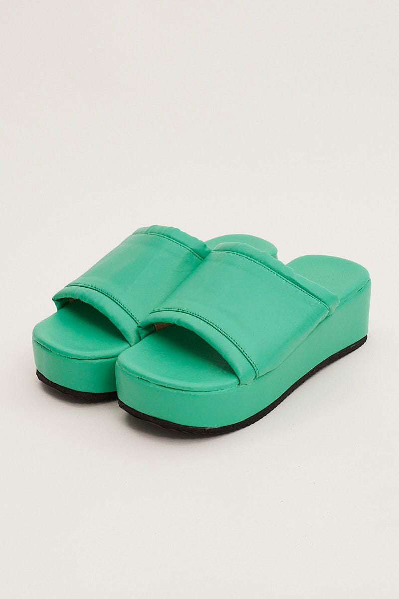 Green Flatform Sandals for Ally Fashion