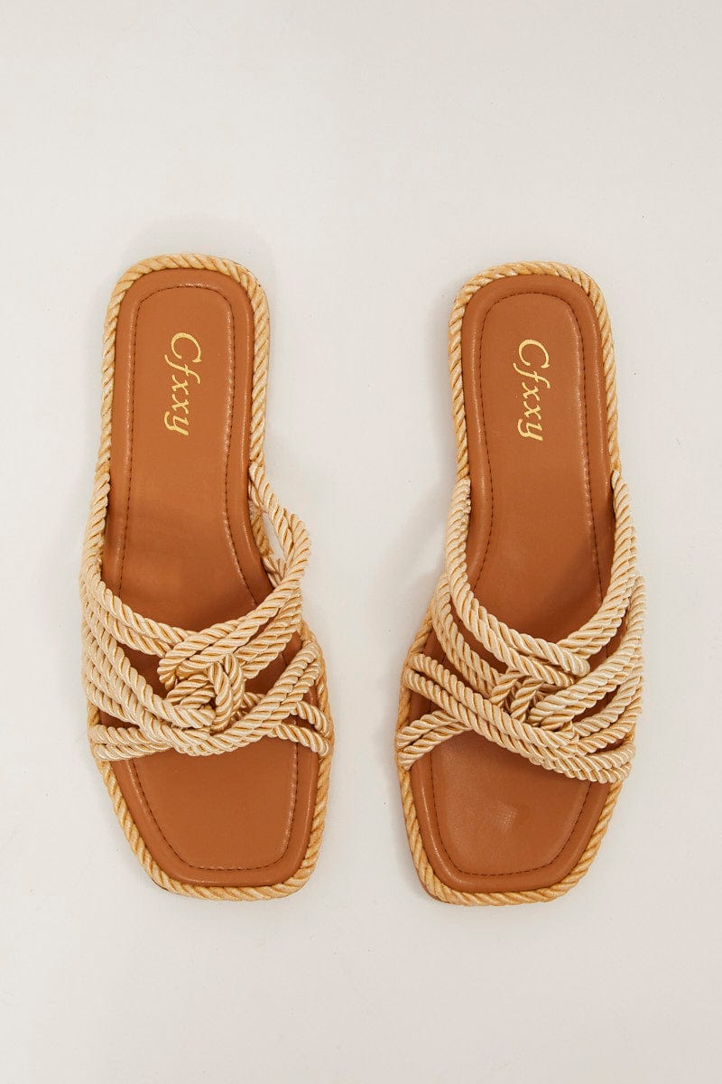 Brown Flat Rope Sandals Slipper for Ally Fashion