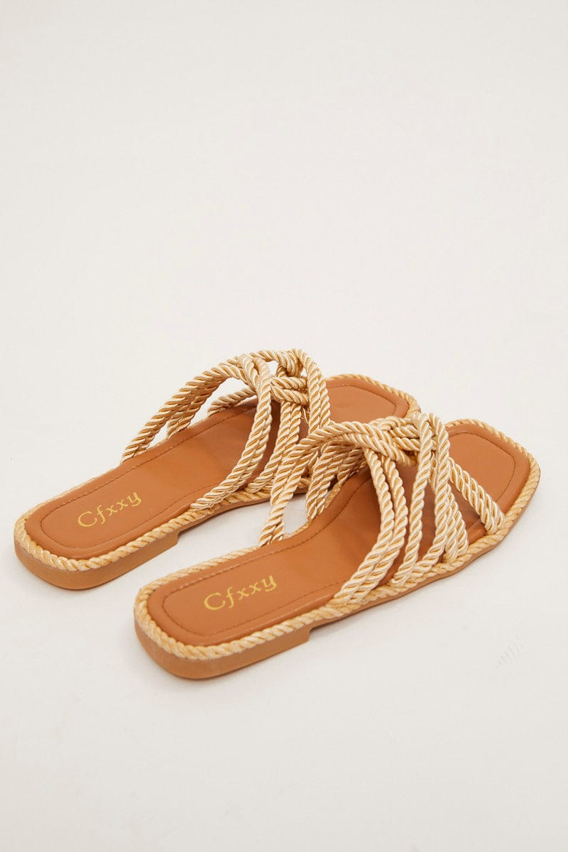 Brown Flat Rope Sandals Slipper for Ally Fashion