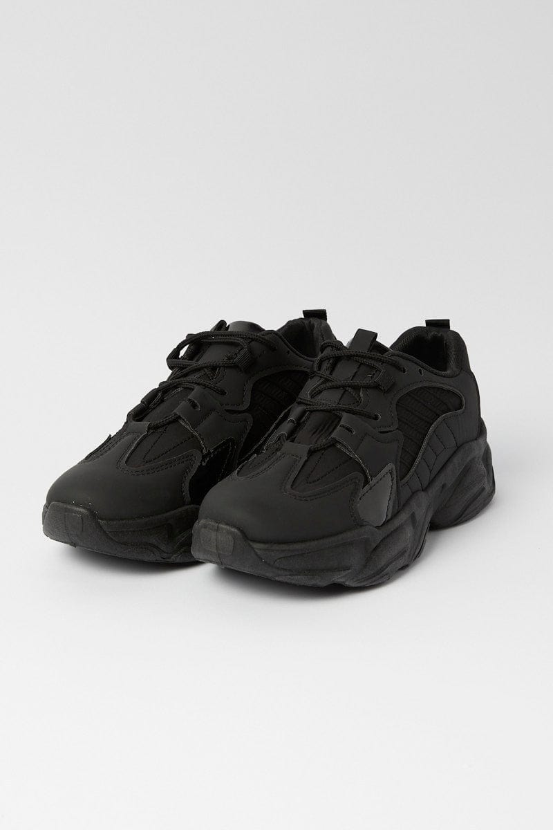 Black Chunky Sneakers Trainers for Ally Fashion