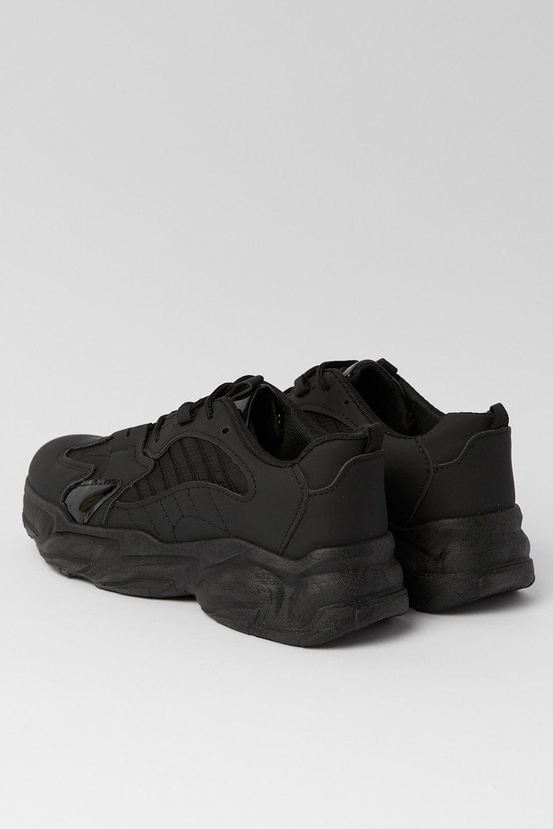 Black Chunky Sneakers Trainers for Ally Fashion