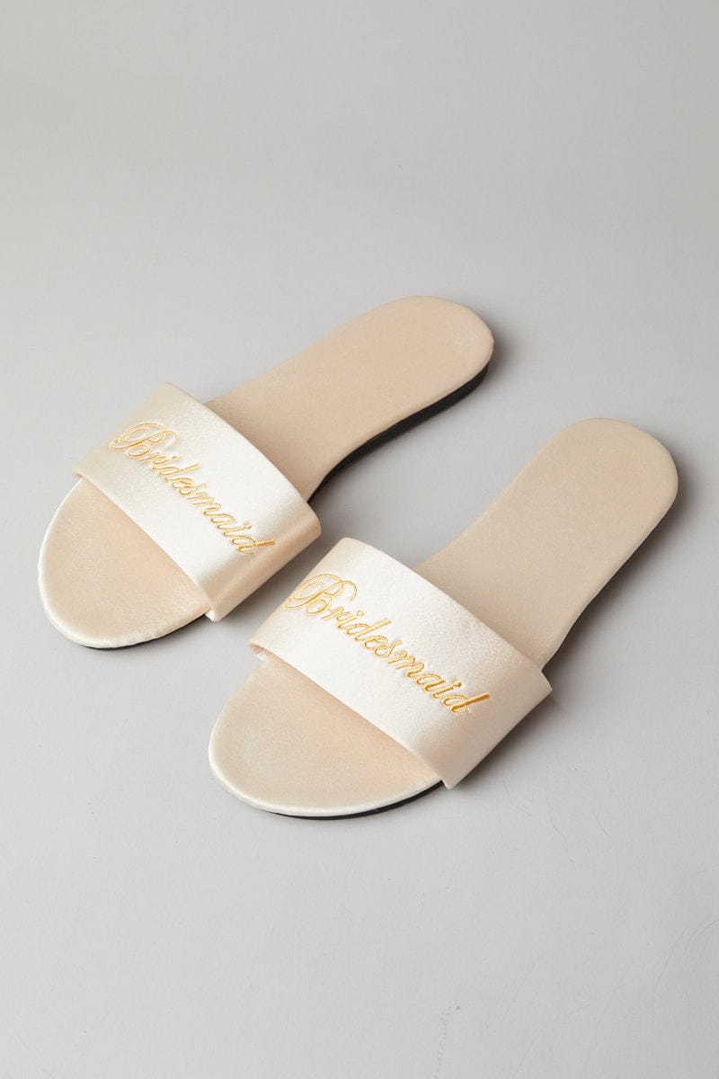 Nude Bridesmaid Slippers for Ally Fashion