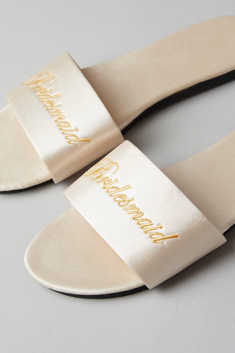 Nude Bridesmaid Slippers for Ally Fashion