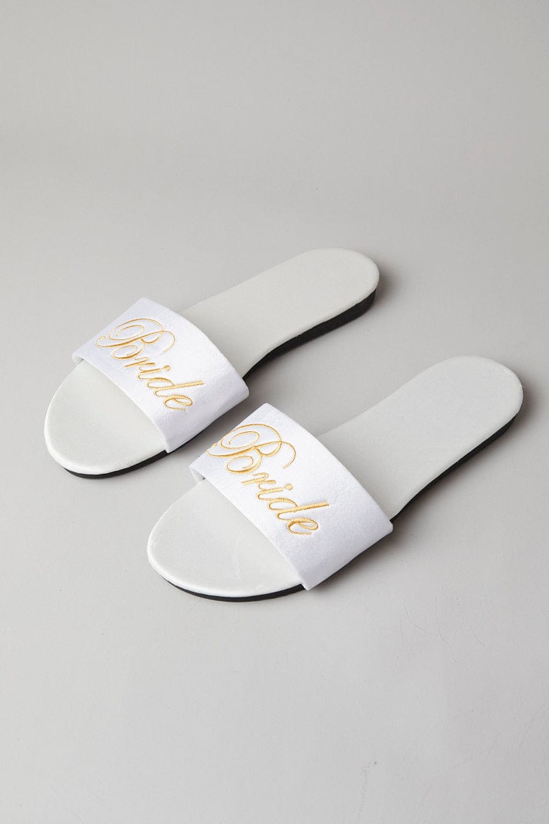 White Bride Slippers for Ally Fashion