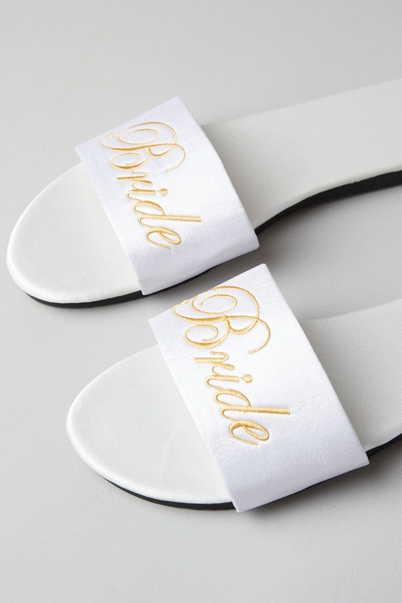 White Bride Slippers for Ally Fashion
