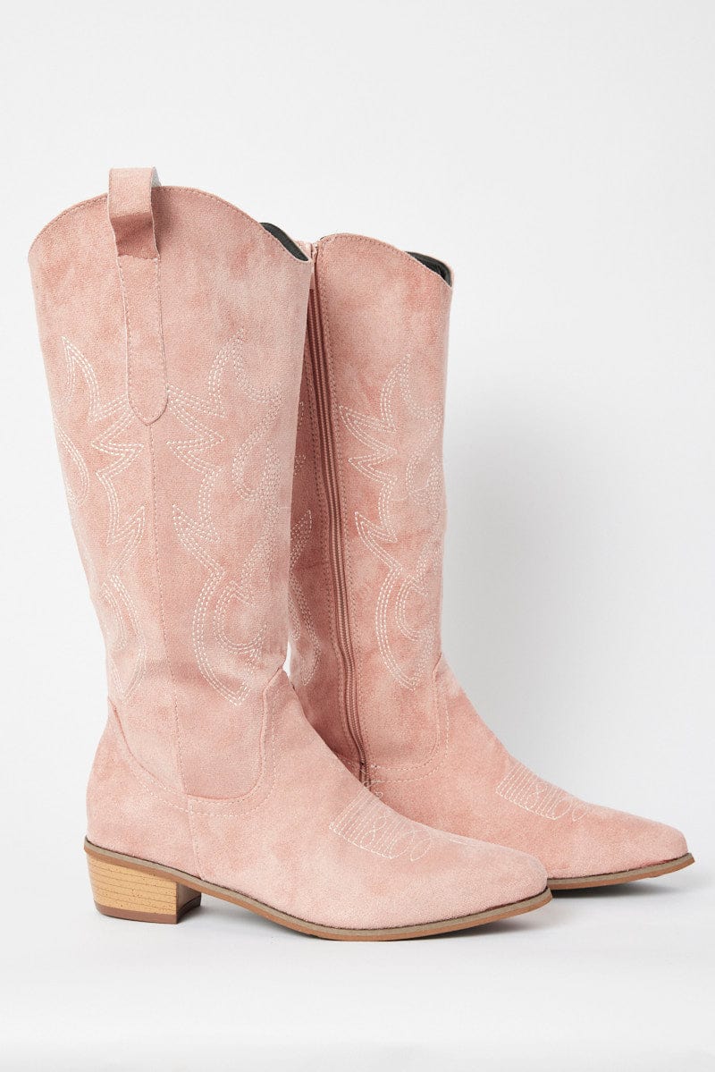 Pink Western Boots for Ally Fashion