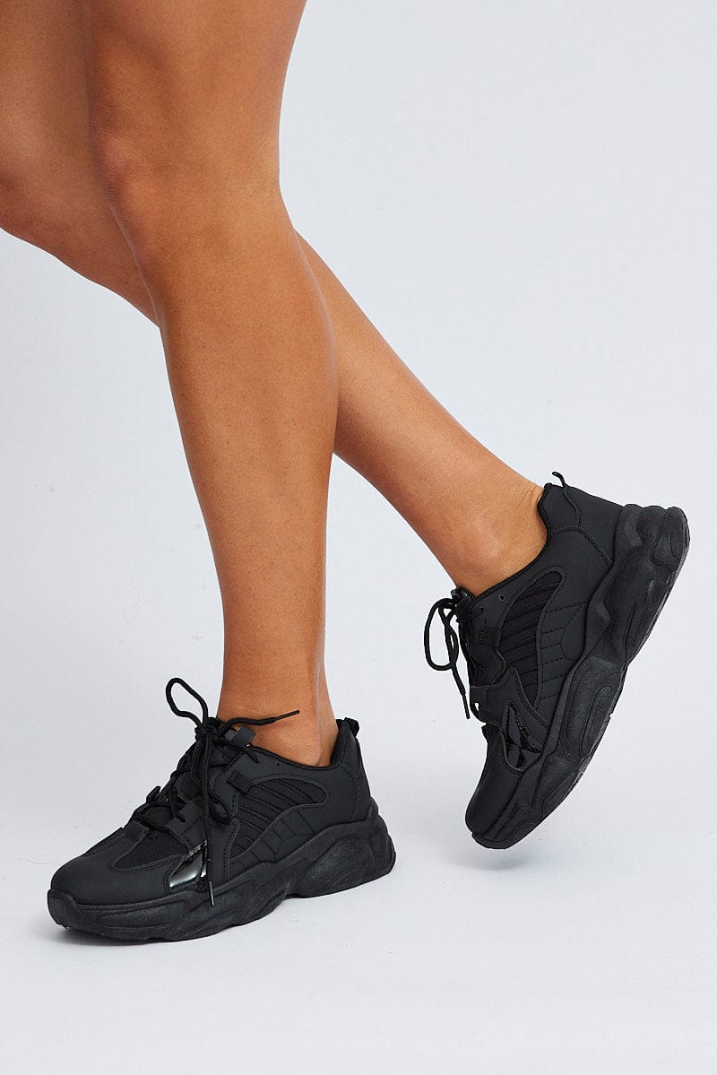 Black Chunky Sneakers for Ally Fashion