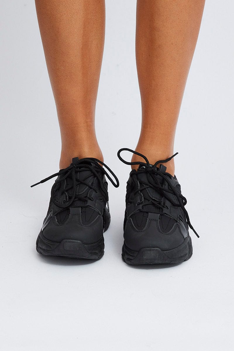 Black Chunky Sneakers for Ally Fashion