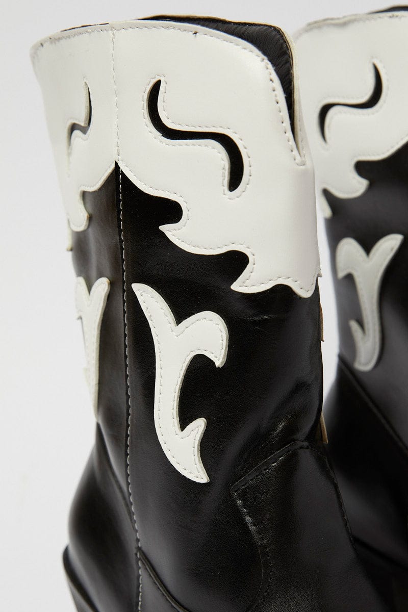 Black Western Cowboy Boots for Ally Fashion