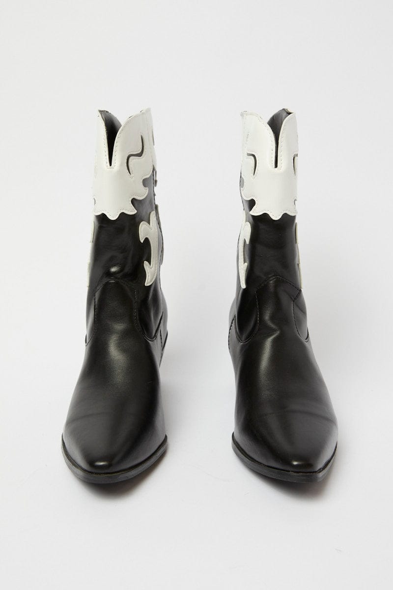 Black Western Cowboy Boots for Ally Fashion