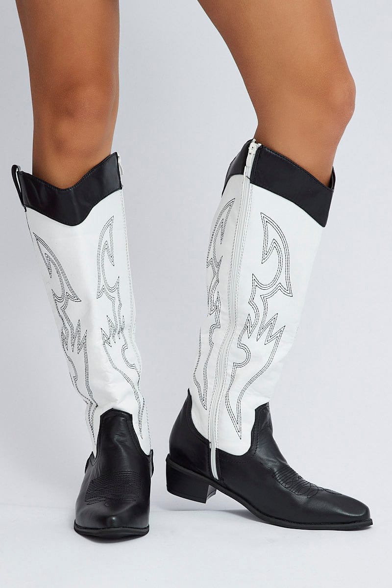 Multi Western Cowboy Boots for Ally Fashion