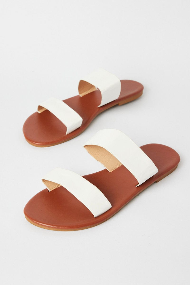 White Flat Sandals for Ally Fashion