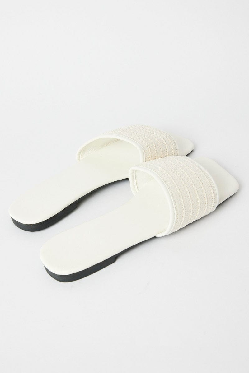 White Flat Sandals for Ally Fashion