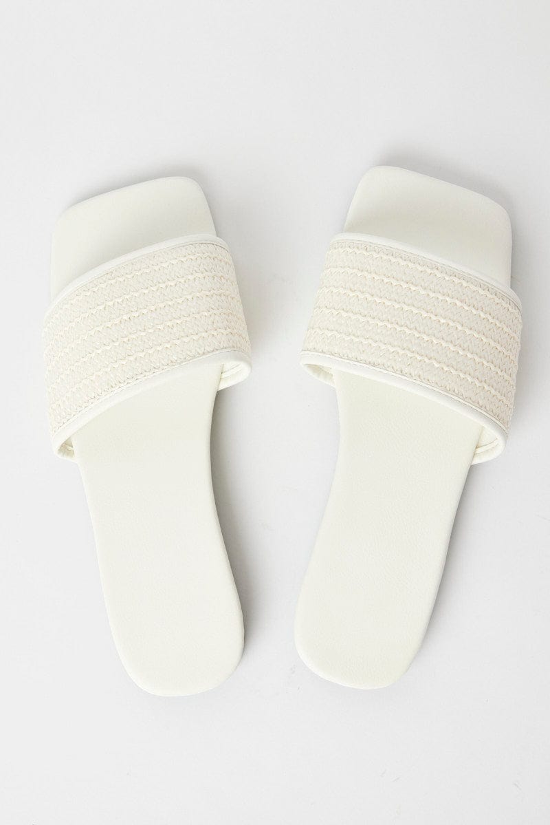 White Flat Sandals for Ally Fashion