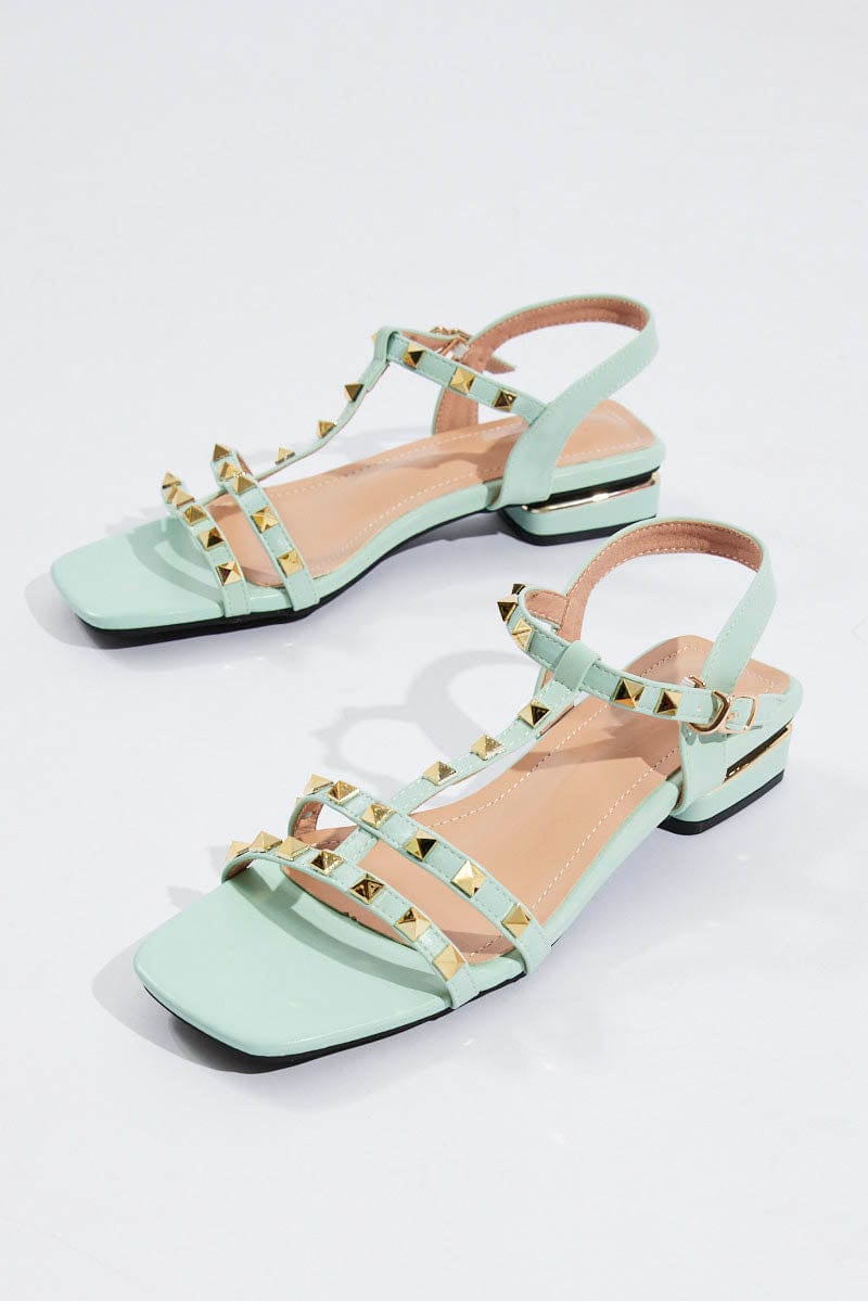 Blue Studded Sandals for Ally Fashion