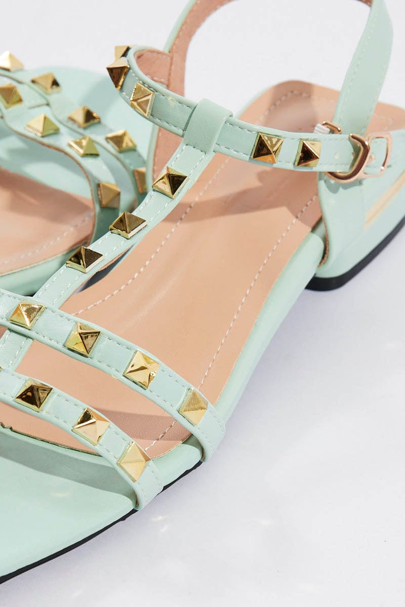Blue Studded Sandals for Ally Fashion