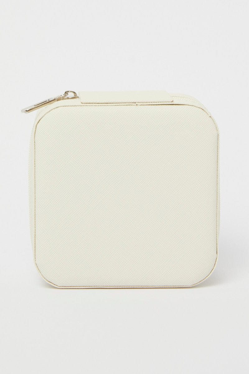 White Portable Jewellery Storage Box for Ally Fashion