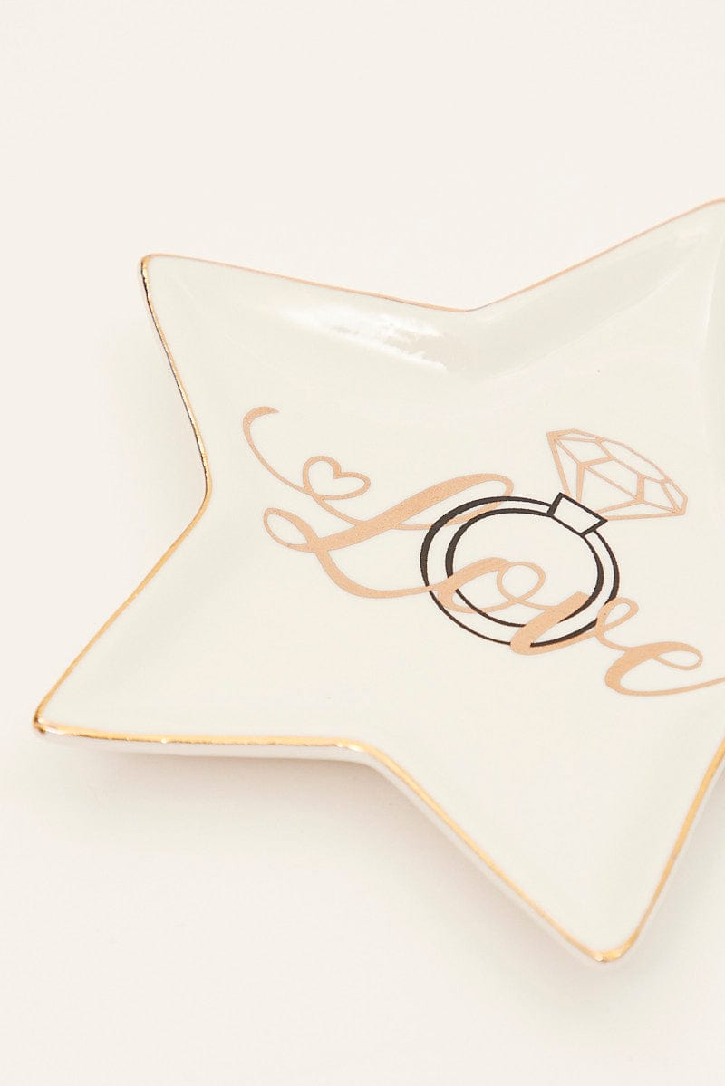 White Star Shaped Trinket Dish for Ally Fashion