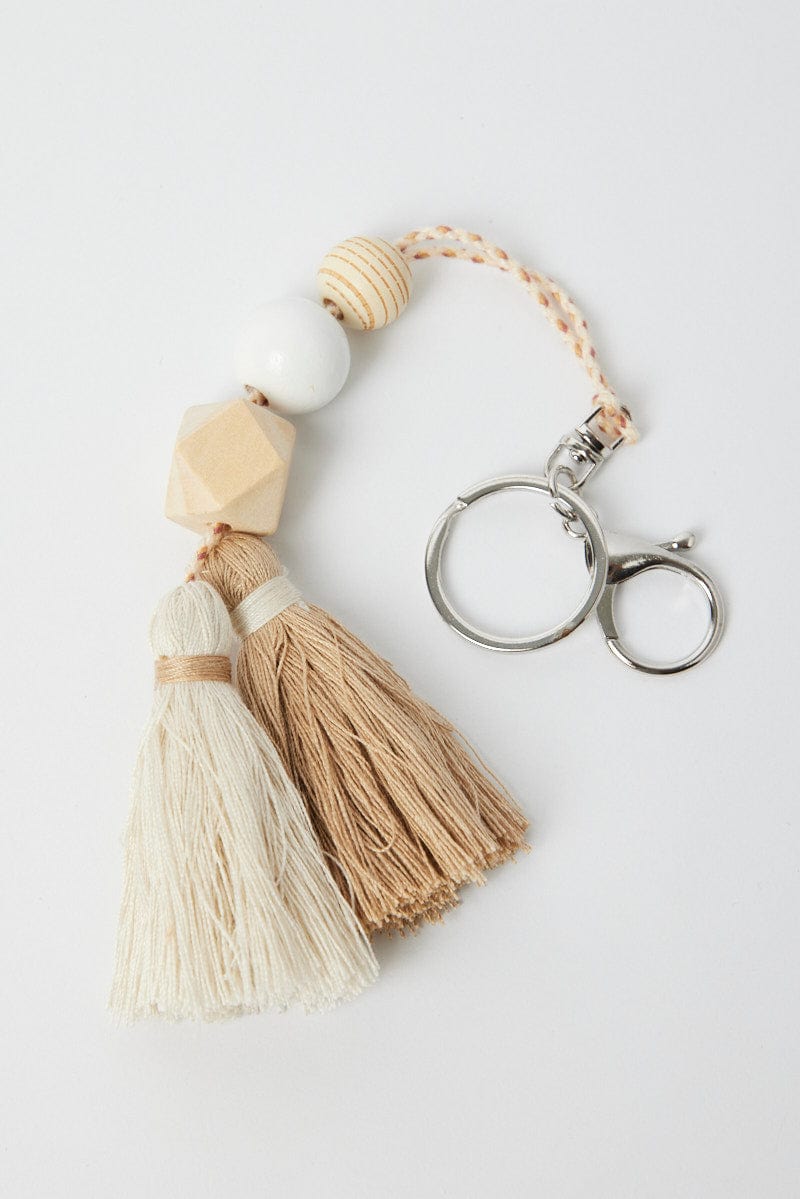 Multi Tonal Keyring with Tassel for Ally Fashion