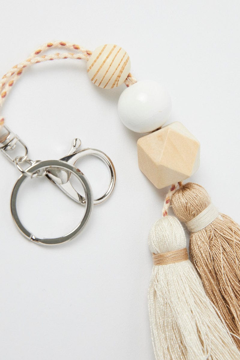 Multi Tonal Keyring with Tassel for Ally Fashion