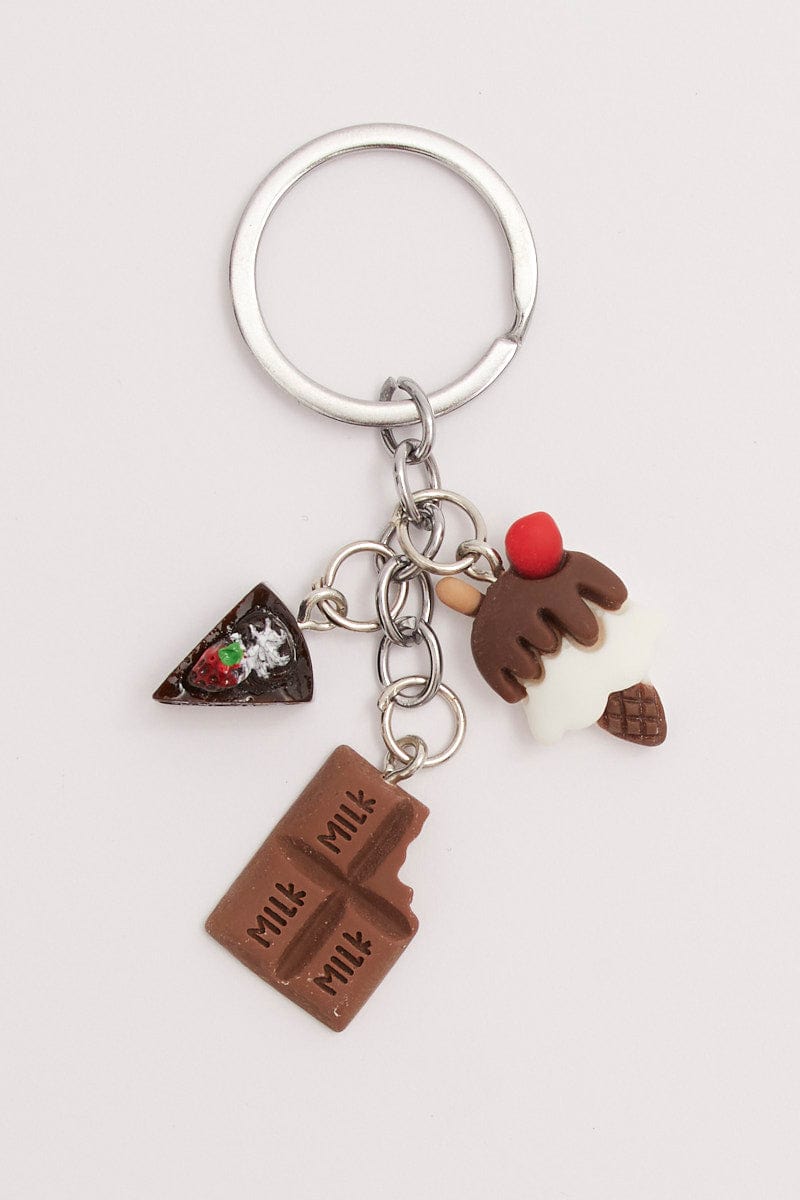 Multi Cake And Chocolate Charm Keyring for Ally Fashion