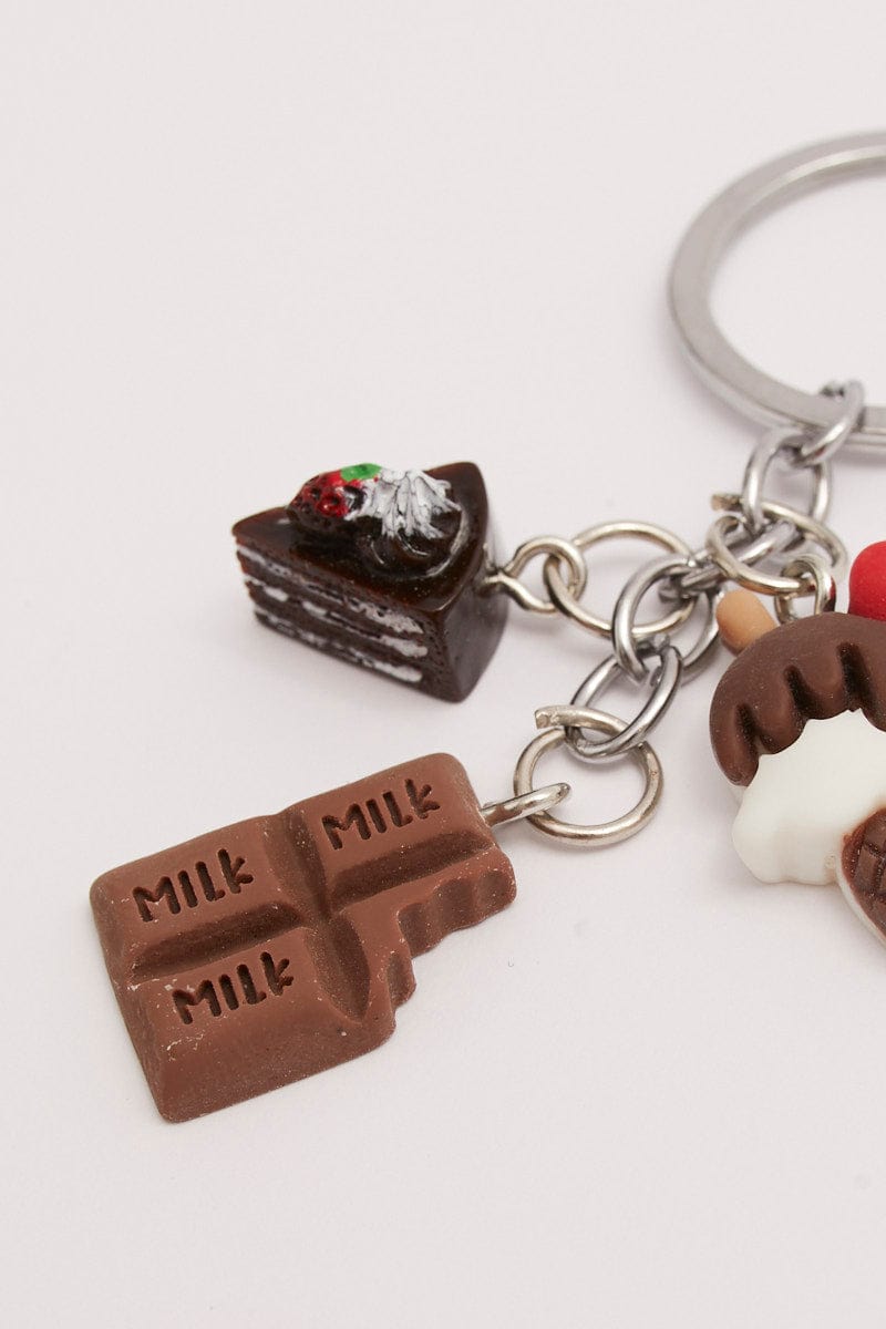 Multi Cake And Chocolate Charm Keyring for Ally Fashion