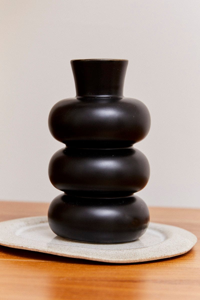 Black Stacked Vase for Ally Fashion