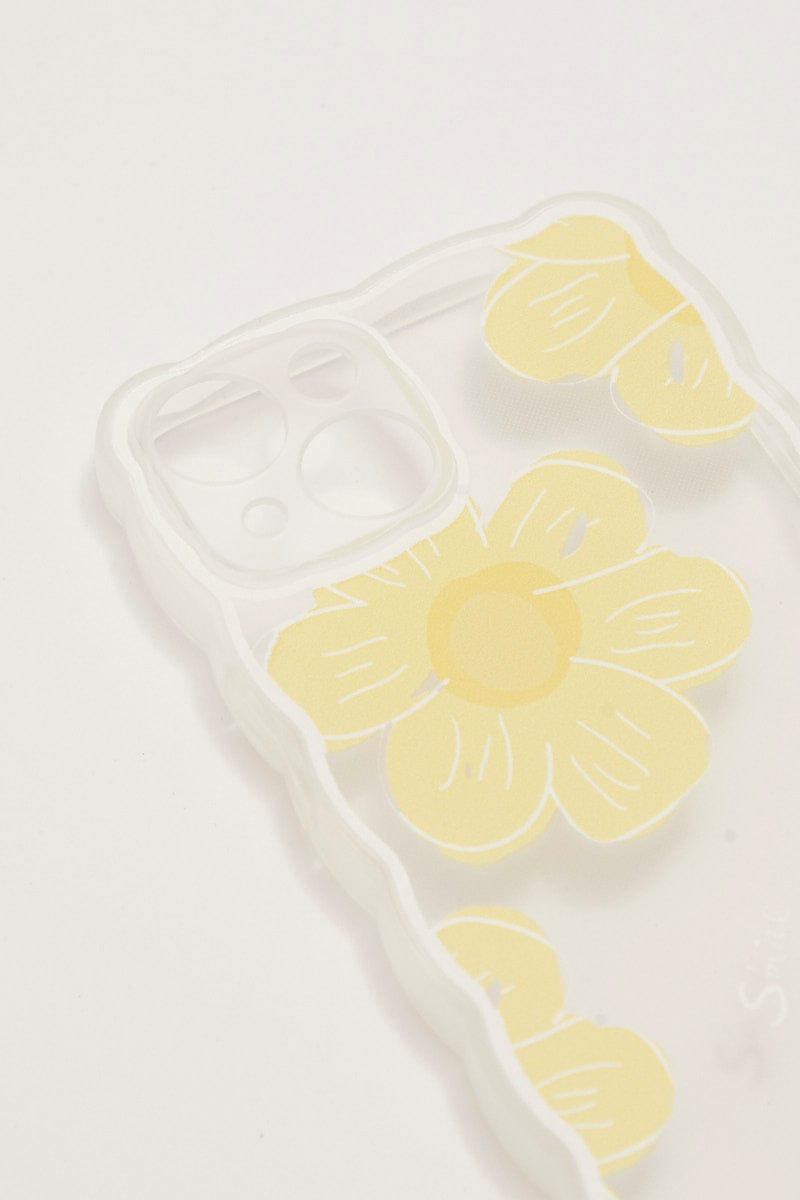 Yellow Floral Floral Phone Case For Iphone 14 for Ally Fashion