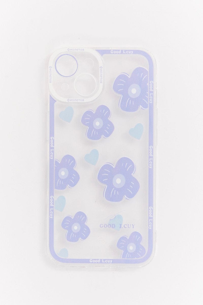 Purple Floral Floral Phone Case For Iphone 14 for Ally Fashion