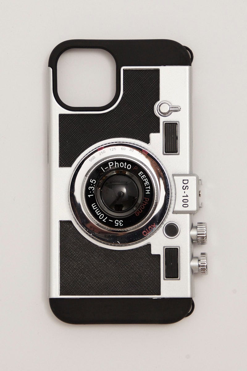 Black Vintage Camera Design Phone Case For Iphone 14 for Ally Fashion