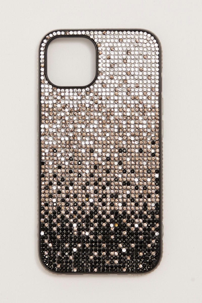 Multi Rhinestones Detail Phone Case For Iphone 14 for Ally Fashion