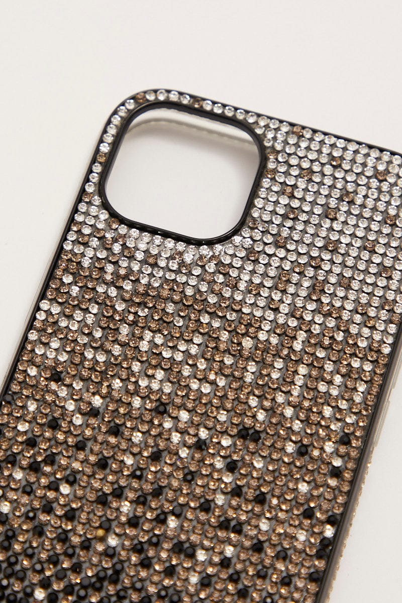 Multi Rhinestones Detail Phone Case For Iphone 14 for Ally Fashion