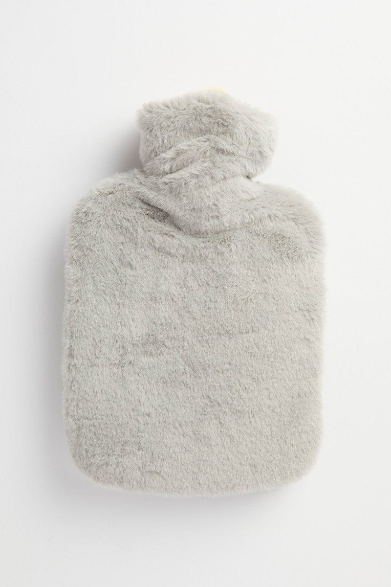 Grey Fluffy Hot Water Bottle for Ally Fashion