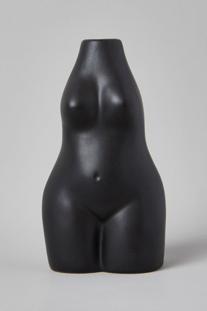 Black Ceramic Body Vase for Ally Fashion