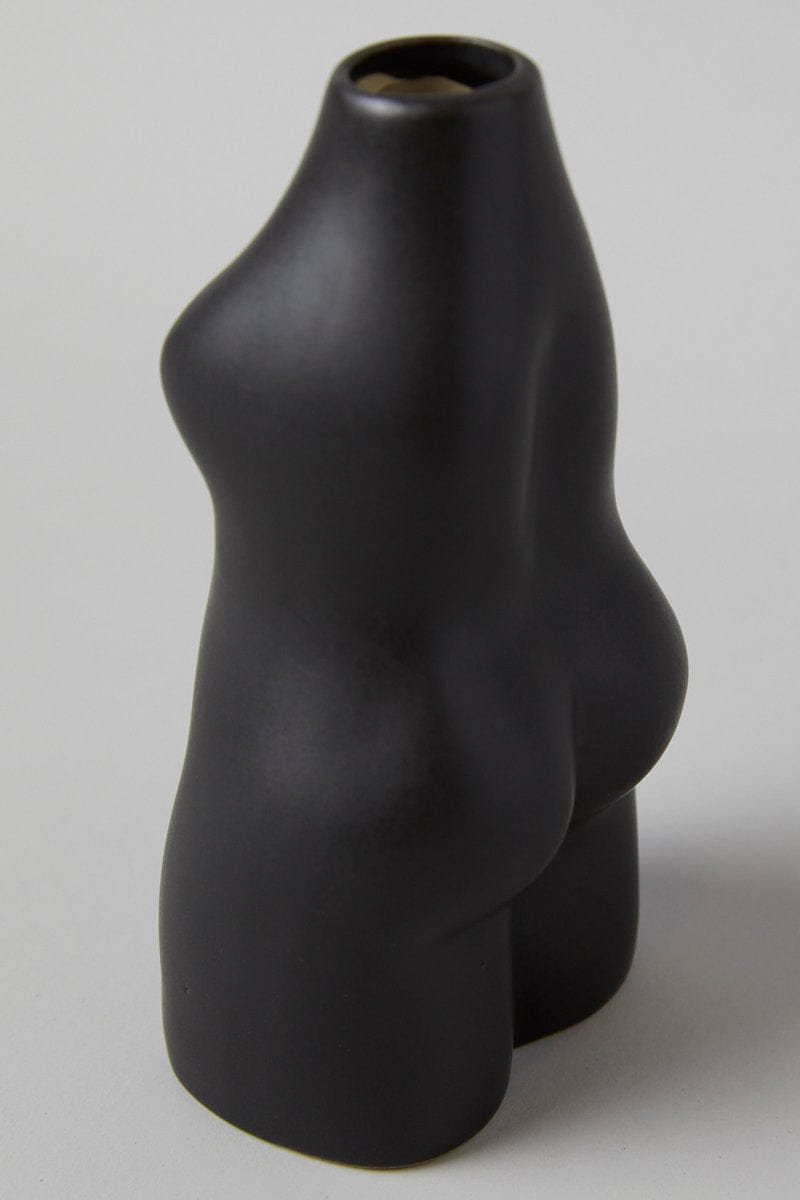 Black Ceramic Body Vase for Ally Fashion