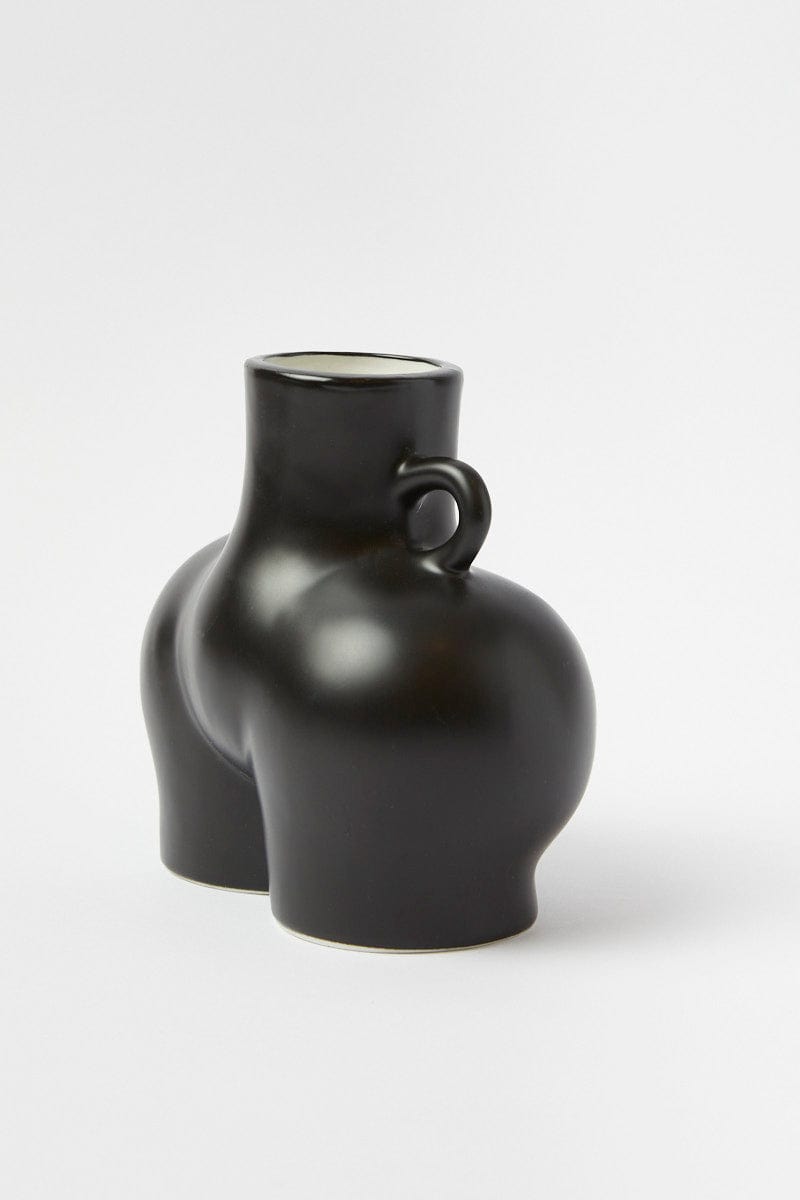 Black Ceramic Booty Vase for Ally Fashion