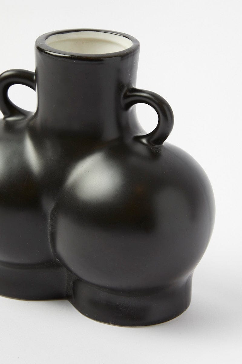 Black Ceramic Booty Vase for Ally Fashion