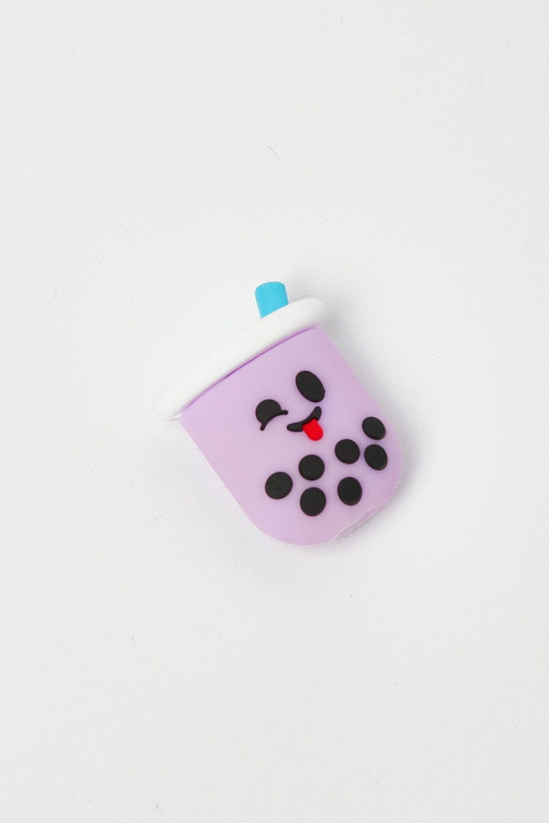 Purple Bubble Tea Design Data Cable Protector for Ally Fashion