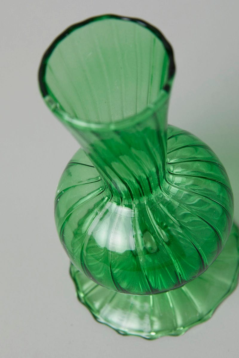 Green Glass Vase for Ally Fashion