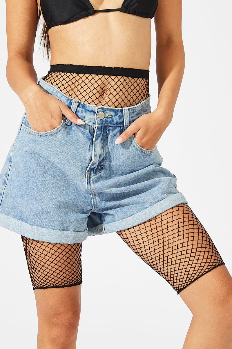 Black Fishnet Shorts for Ally Fashion