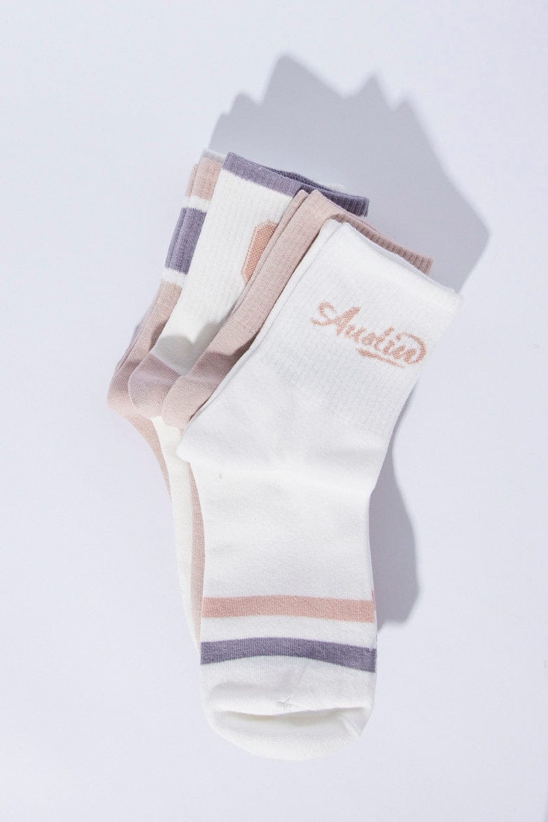Multi 5 Pack Socks for Ally Fashion
