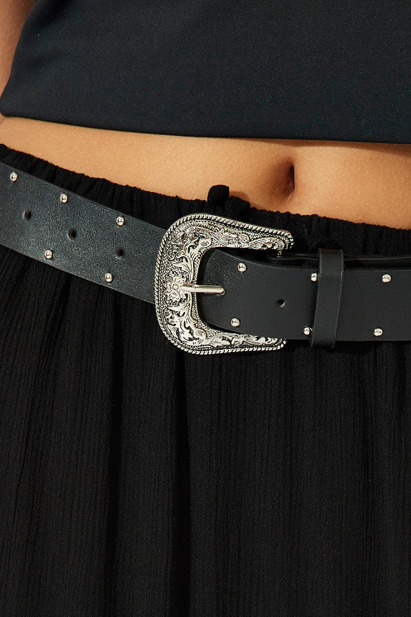 Black Studded BeltsÂ  Â  Â  Â for Ally Fashion