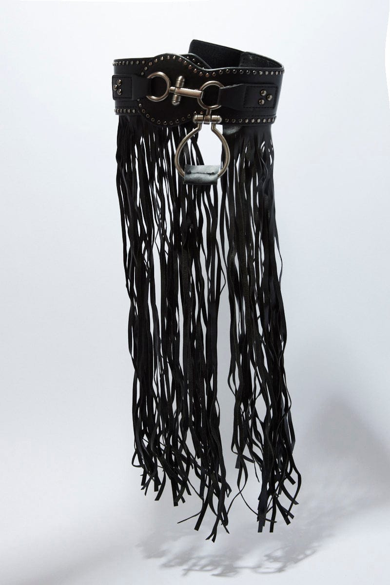 Black fringe clearance belt