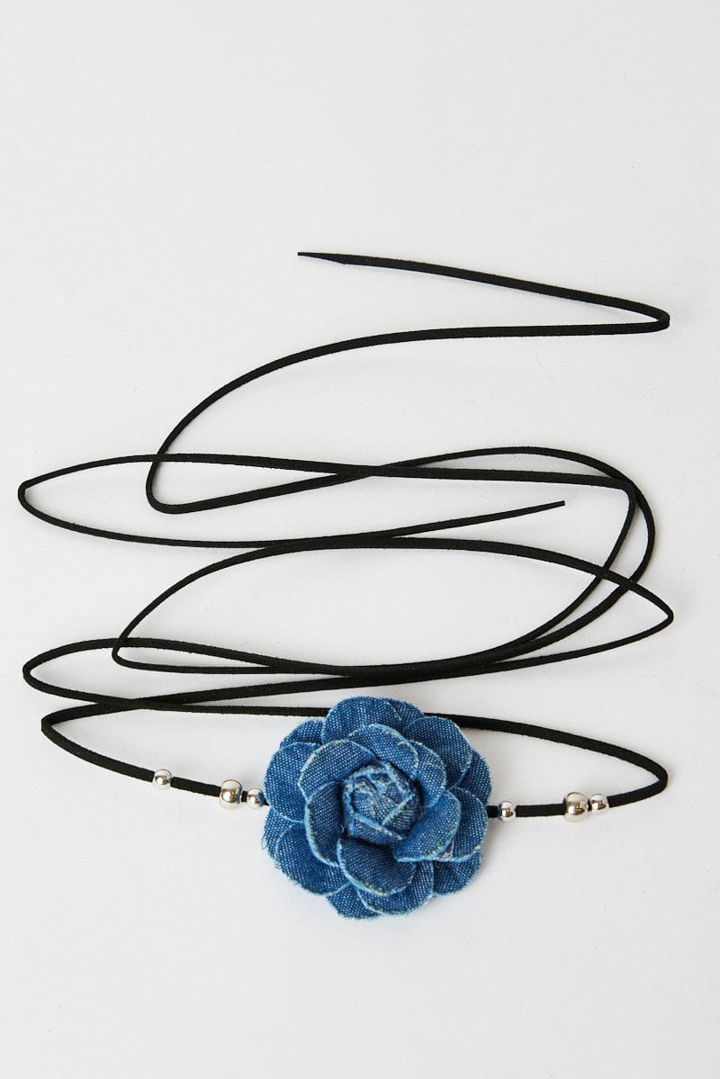 Blue Rosette Belly Chain for Ally Fashion