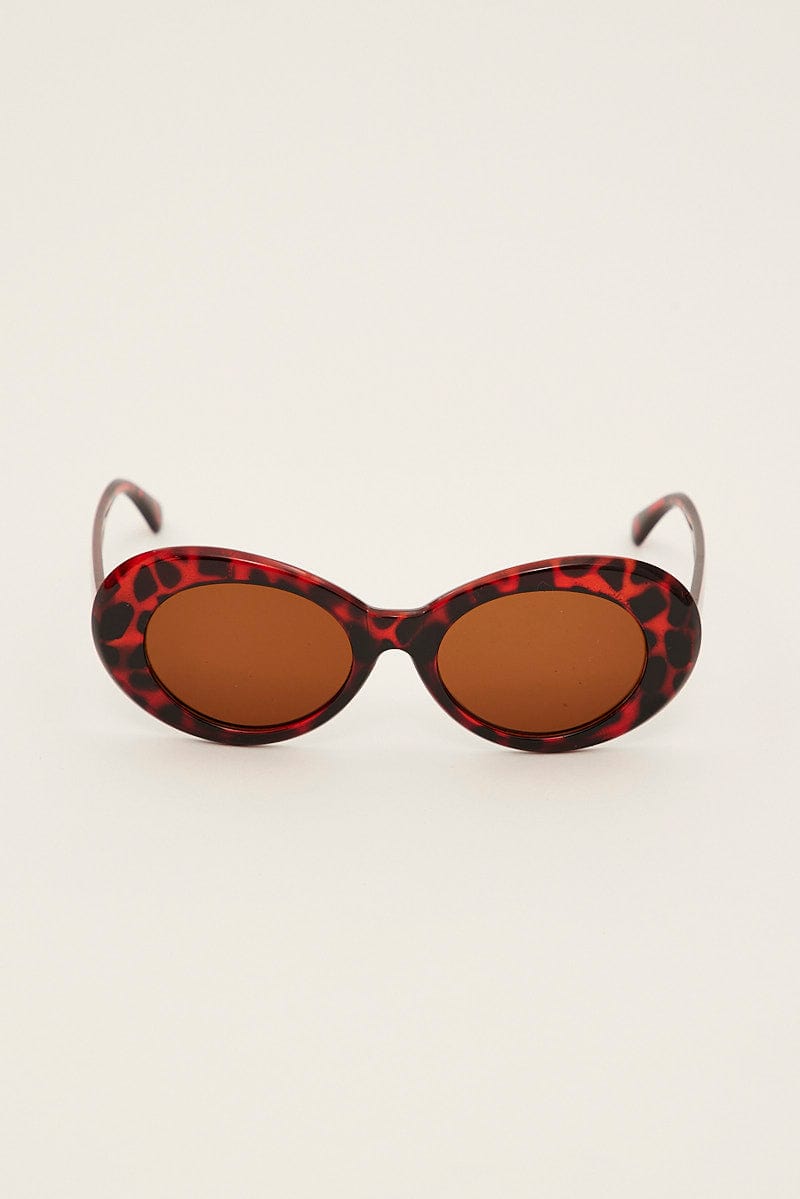 Brown Animal Print Fashion Sunglasses for Ally Fashion