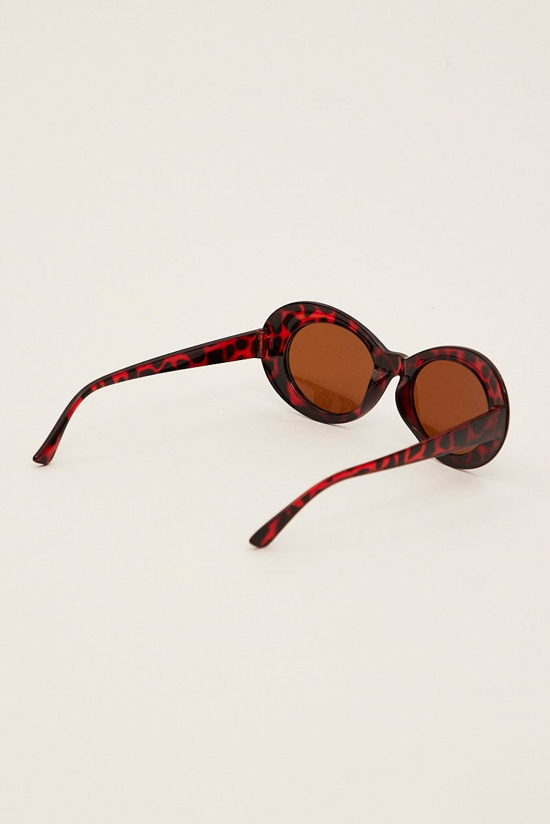 Brown Animal Print Fashion Sunglasses for Ally Fashion