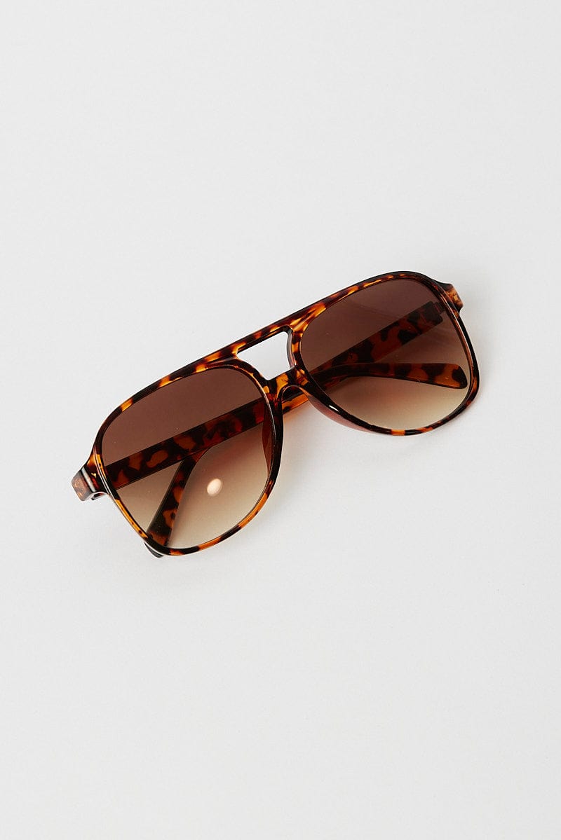 Brown Animal Print Fashion Sunglasses for Ally Fashion